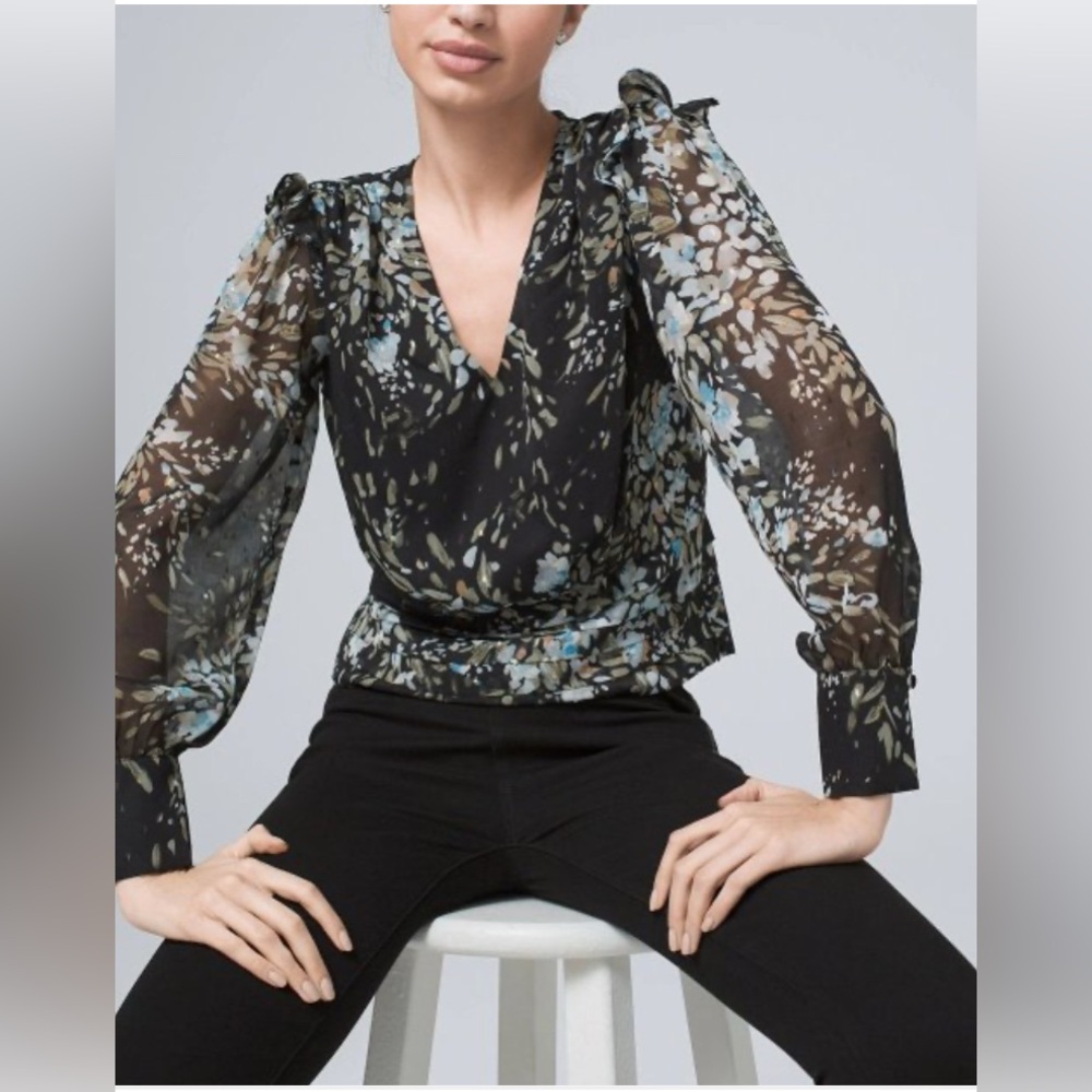 WHBM Pleat-Waste Blouse